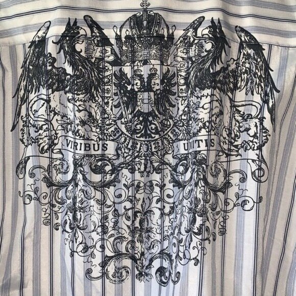 Level Ten Mens Striped Long Sleeve Button-Down Shirt L - Picture 10 of 11